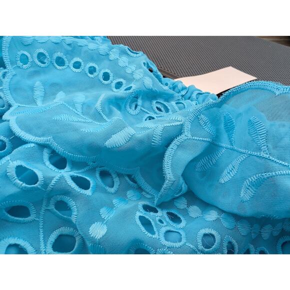 Lilly Pulitzer Geri Off-the-Shoulder Dress  Size XS – NWT – Seabreeze Blue Midi - Picture 7 of 9